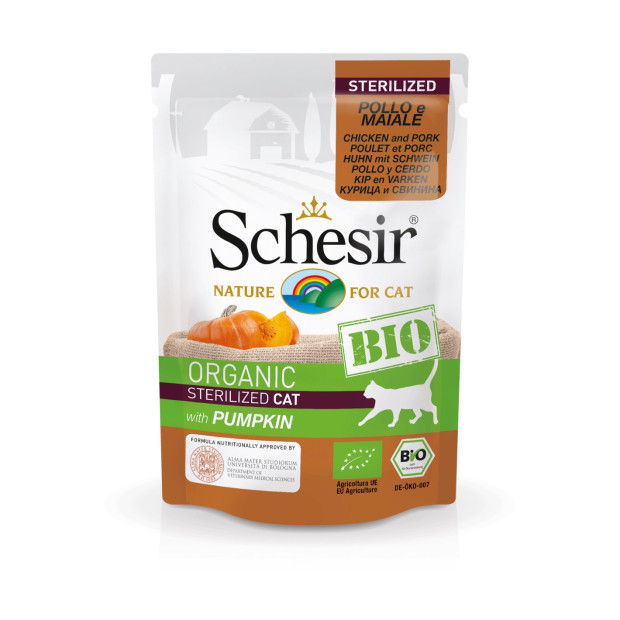 SCHESIR - Sachet fraicheur poulet porc 85 g - Chat