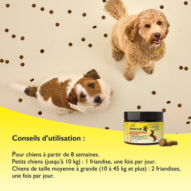 Friandises pour chiens RESCUE PETS 100% naturelles.