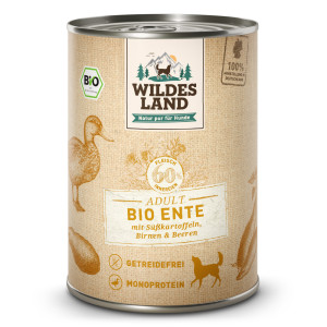 Pâtée BIO 400g canard Wildes Land