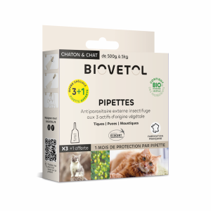 Pipettes antiparasitaire chats Insect Plus Biovetol