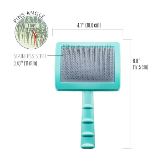 Brosse carde plastique menthe Tauro Pro Line