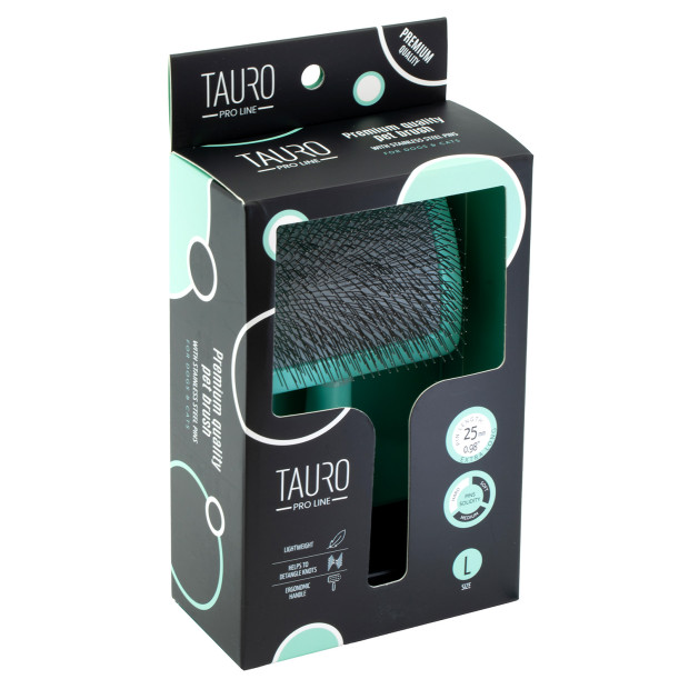 Brosse carde plastique menthe Tauro Pro Line