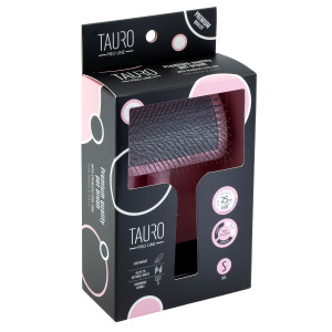 Brosse carde plastique rose Tauro Pro Line