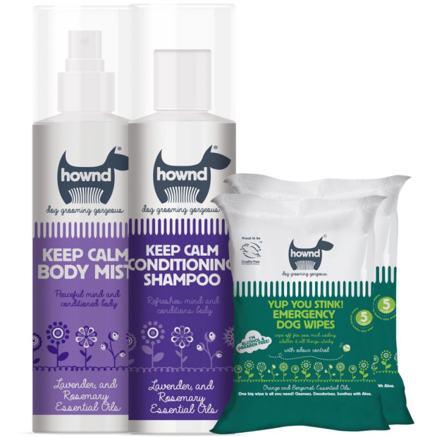 Pack spécial relaxant toilettage shampoing chien Hownd